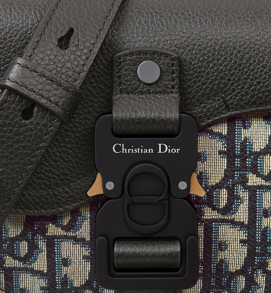 Mini sac Messenger Ă rabat Saddle Noir et Beige