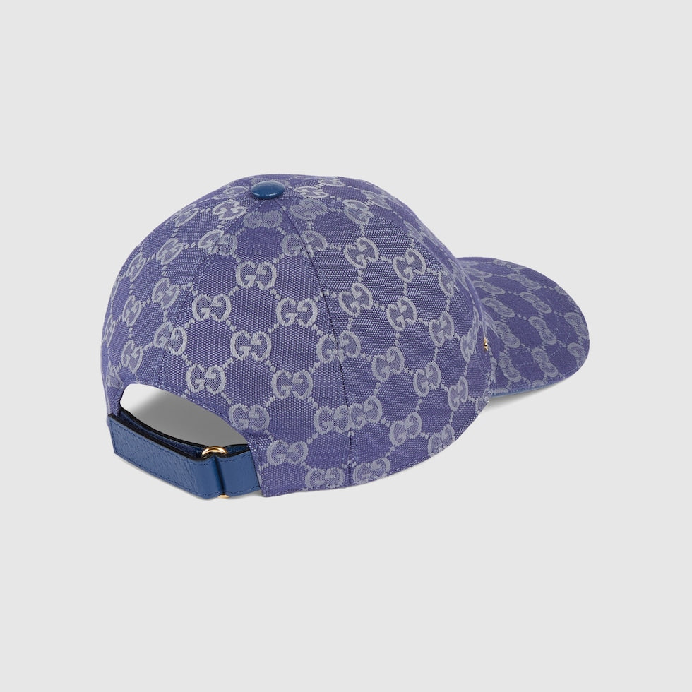 CASQUETTE EN TOILE GG Bleu gris