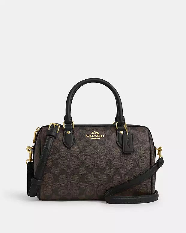 Sac Satchel Rowan en toile signature