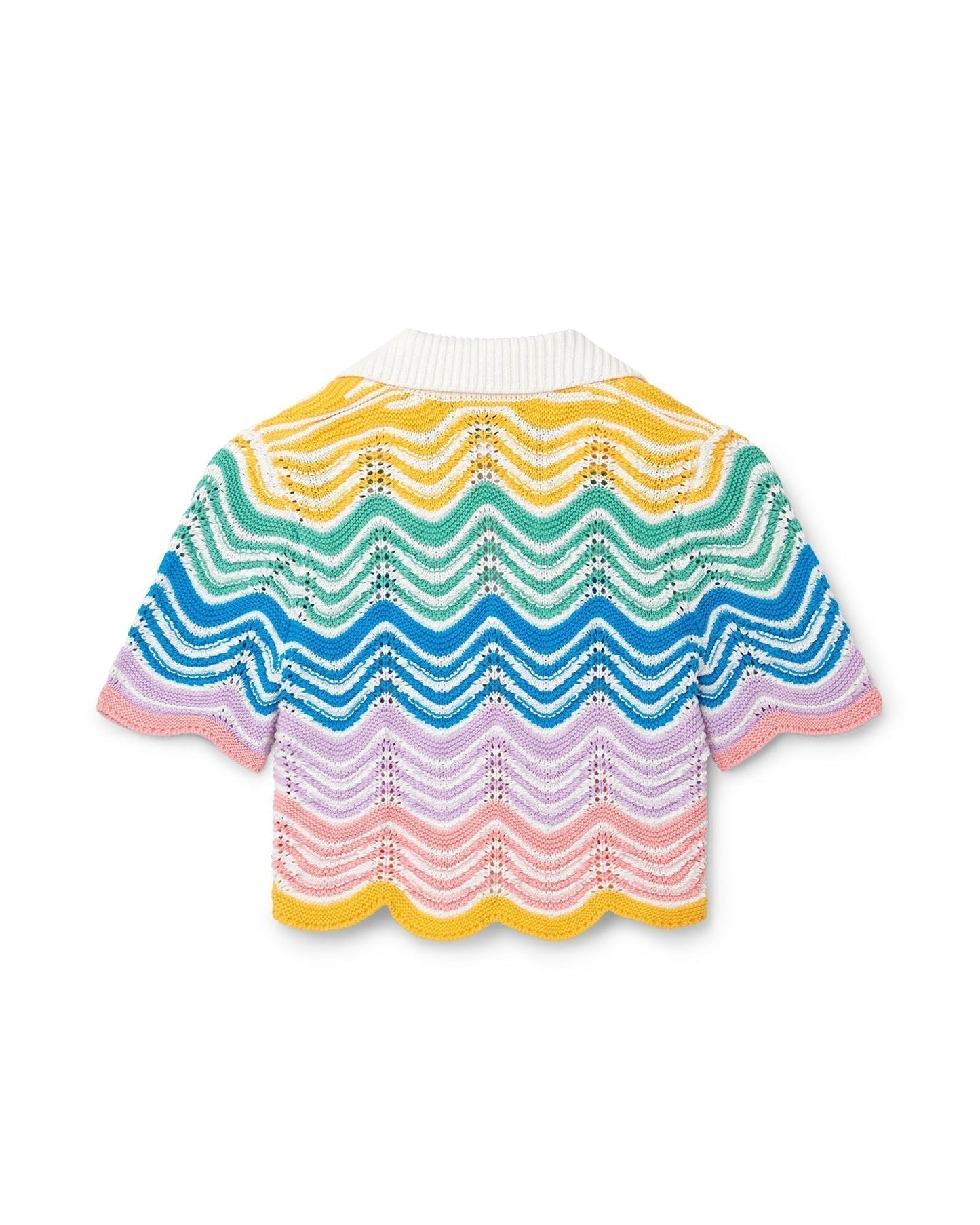 Gradient Wave Crochet Top