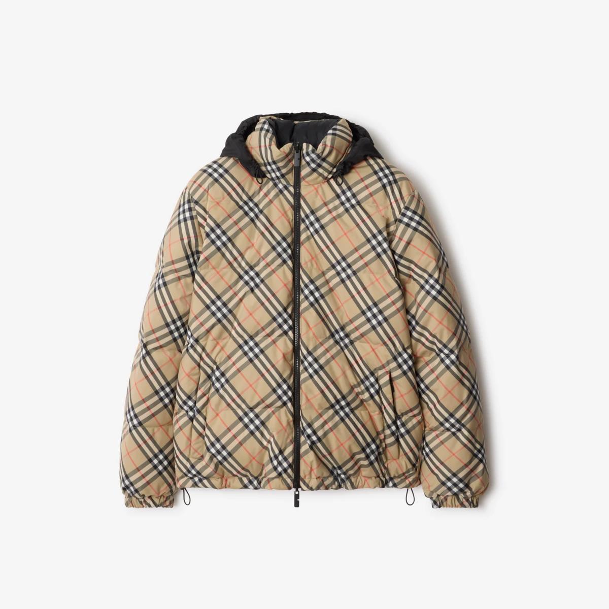 Reversible Check Hooded Jacket