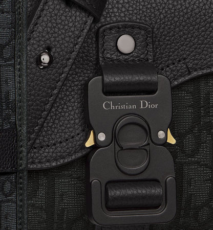 Mini sac Messenger à rabat Saddle Noir