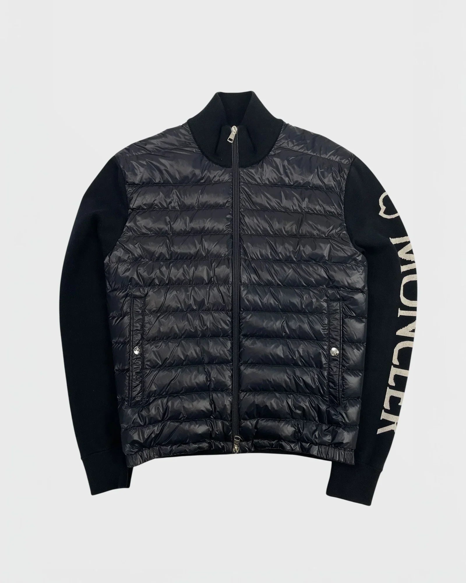 .Moncler veste bi-matière cardigan