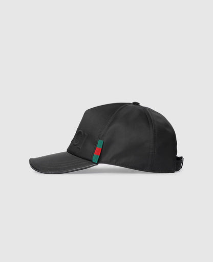 Casquette de baseball en nylon avec logo Gucci