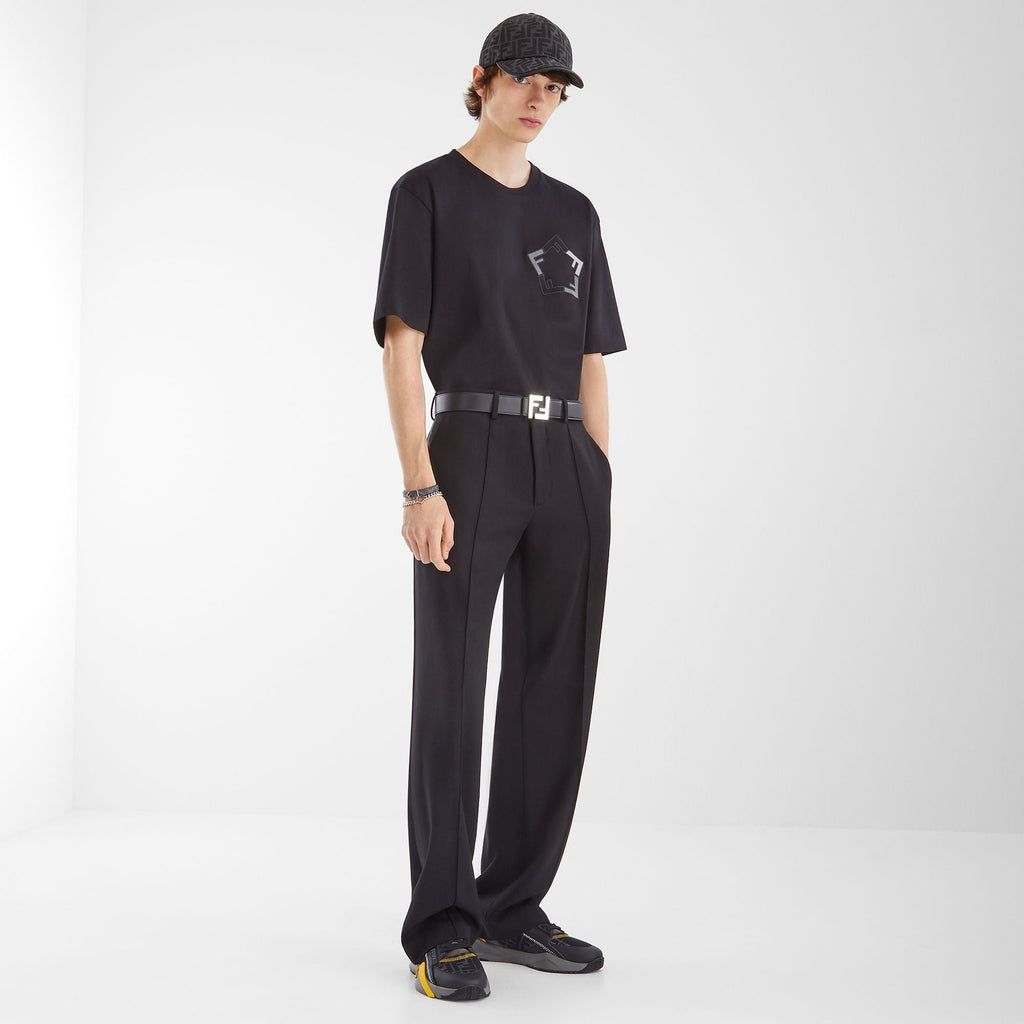 Casquette de baseball en jacquard FF gris