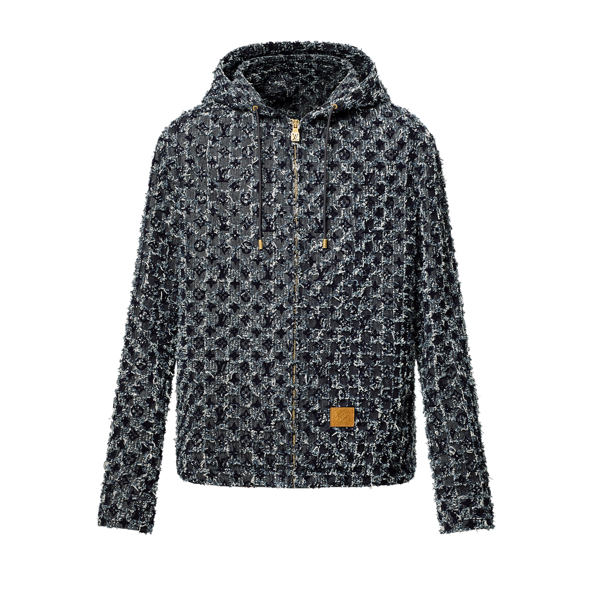 .Sweat à capuche Monogram floqué en denim