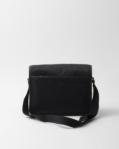 Sac porté épaule en Re-Nylon et cuir Saffiano