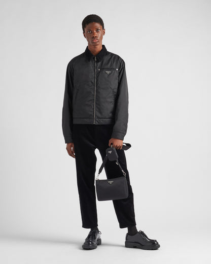 Sac porté épaule en Re-Nylon et cuir Saffiano