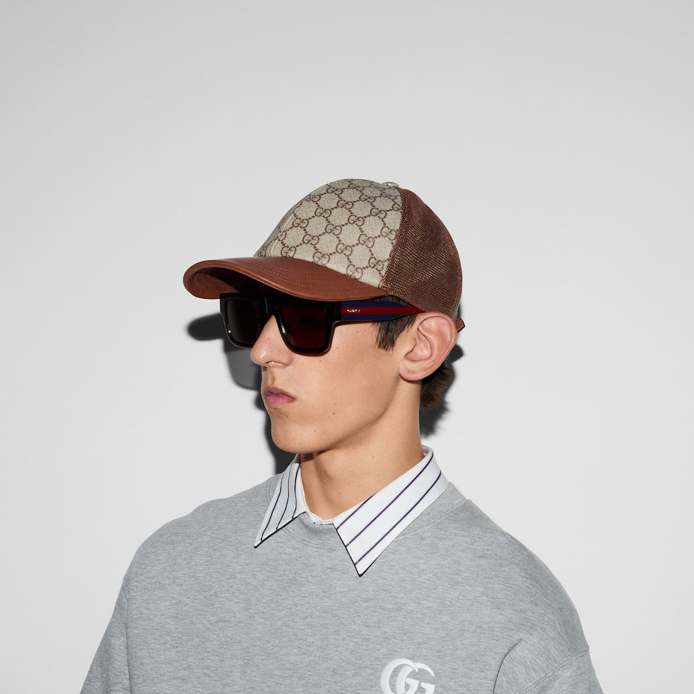 CASQUETTE EN TOILE GG MONOGRAM maron