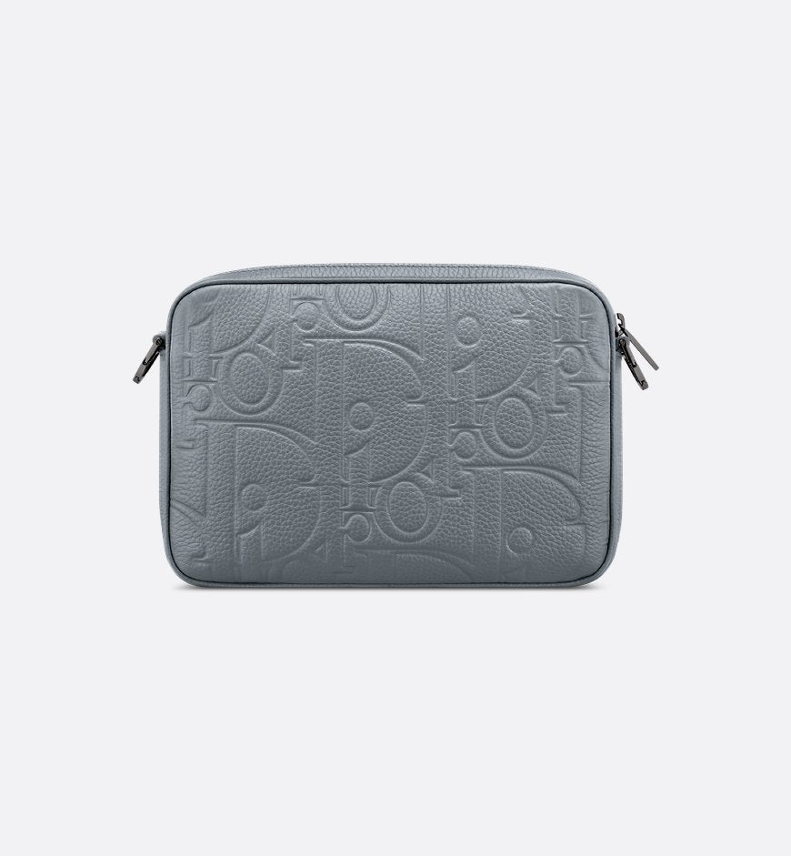 Triple Pouch Saddle Cuir Gris