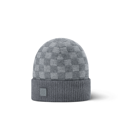 Bonnet et Écharpe Néo Petit Damier Gris