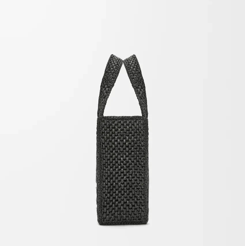 LOEWE - Petit  Font Tote en raphia Noir