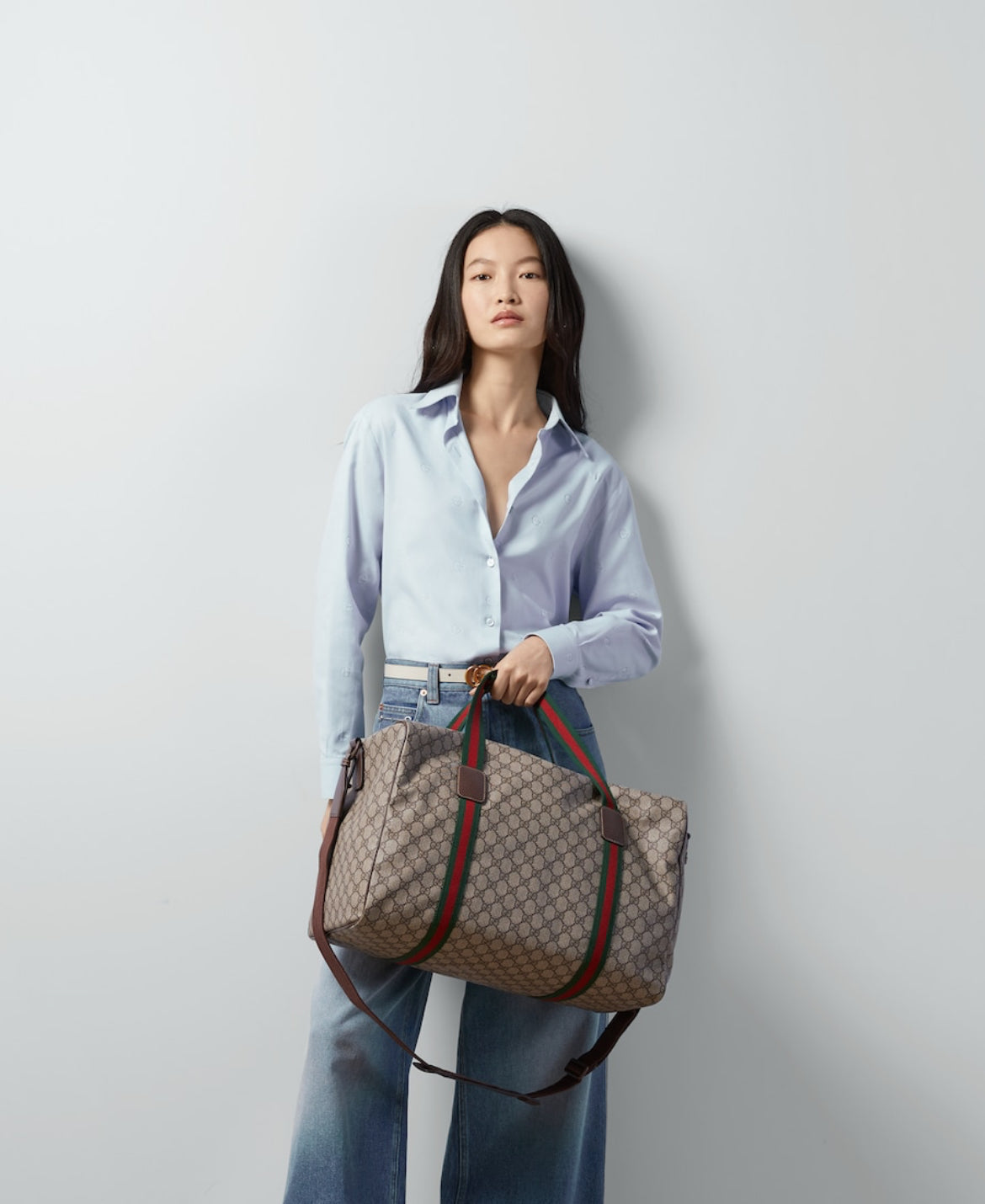 Sac de voyage avec bande Web moyen format