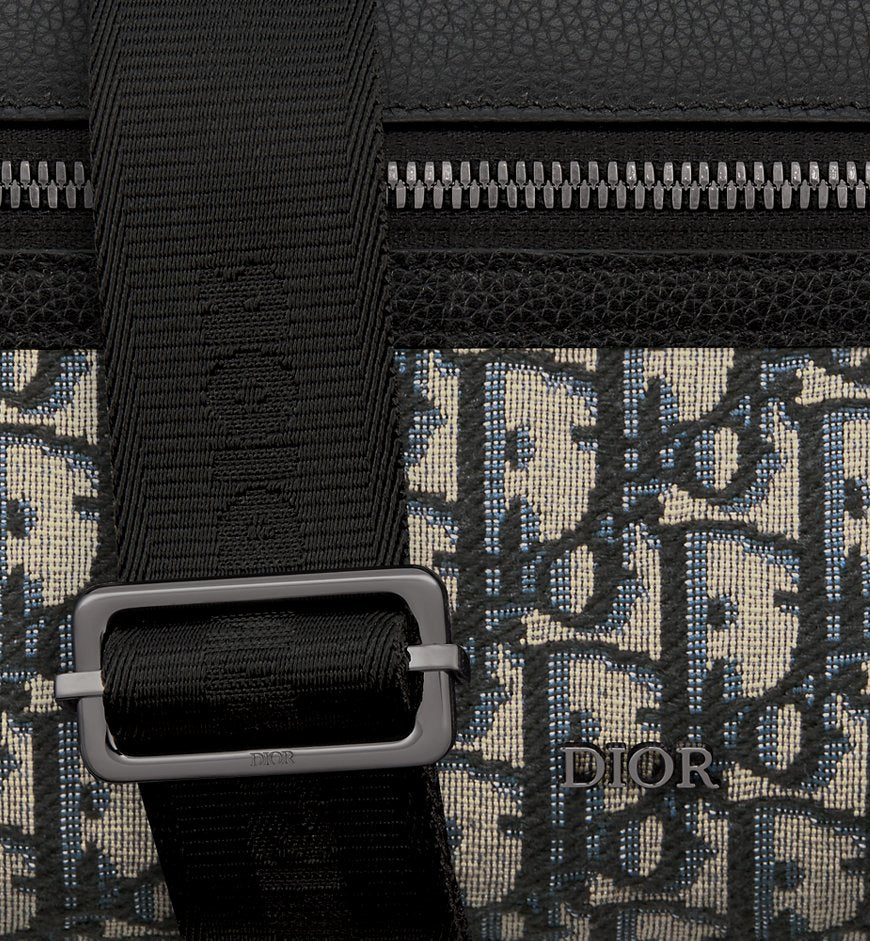 Sac Messenger zippé Rider 2.0 Noir et Beige