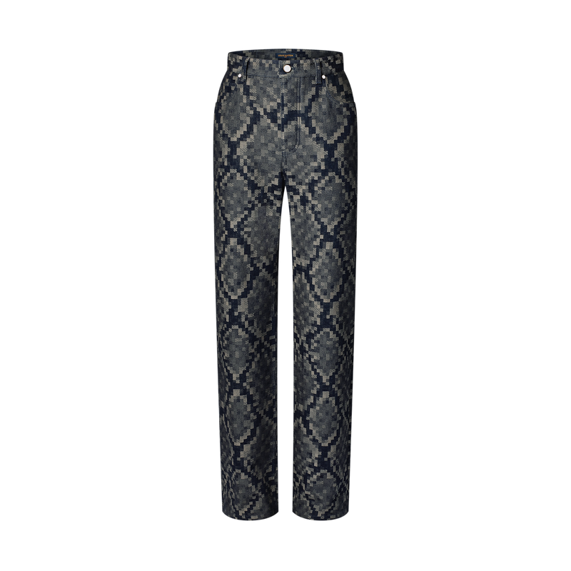 .Pantalon droit en denim graphique