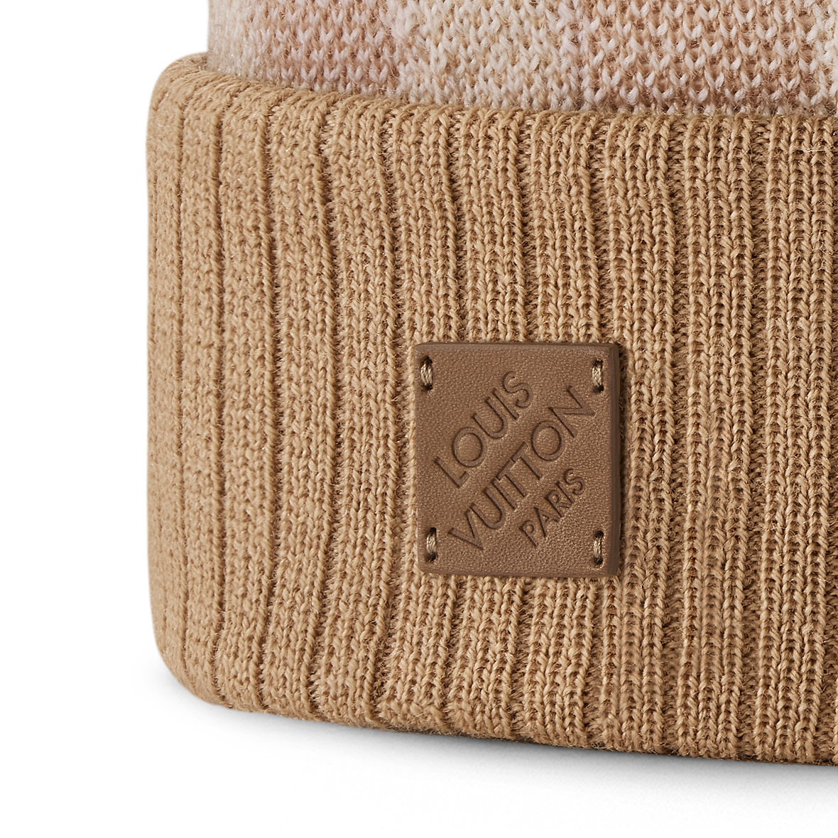 Bonnet et Écharpe Néo Petit Damier Beige