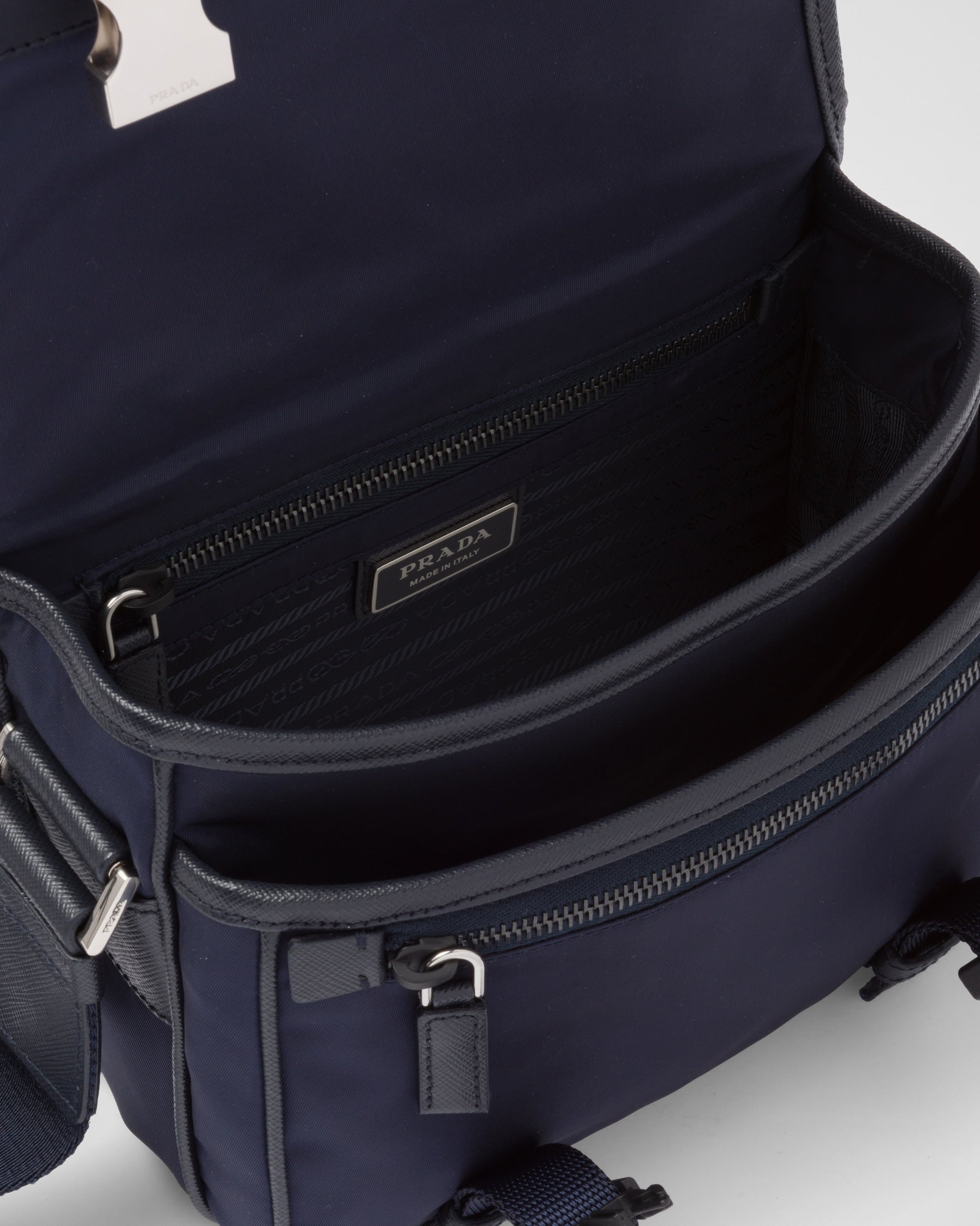 .Sac porté épaule en Re-Nylon et cuir Saffiano