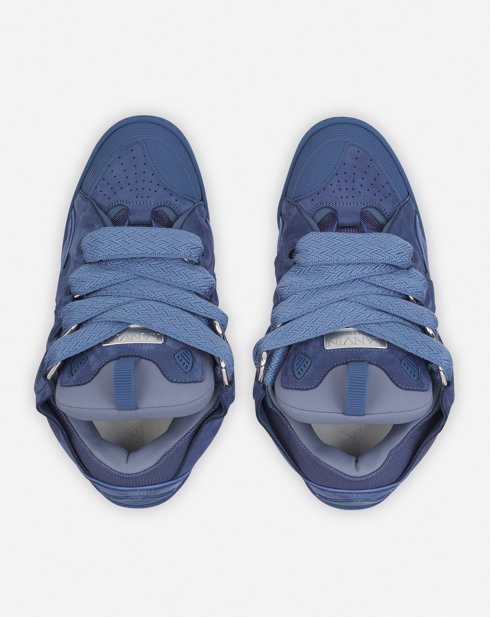 .LANVIN LEATHER CURB BLEU MARINE