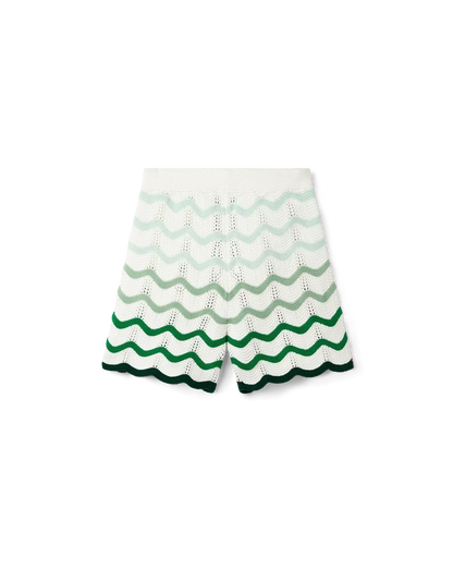 Wavy Gradient Crochet Shorts