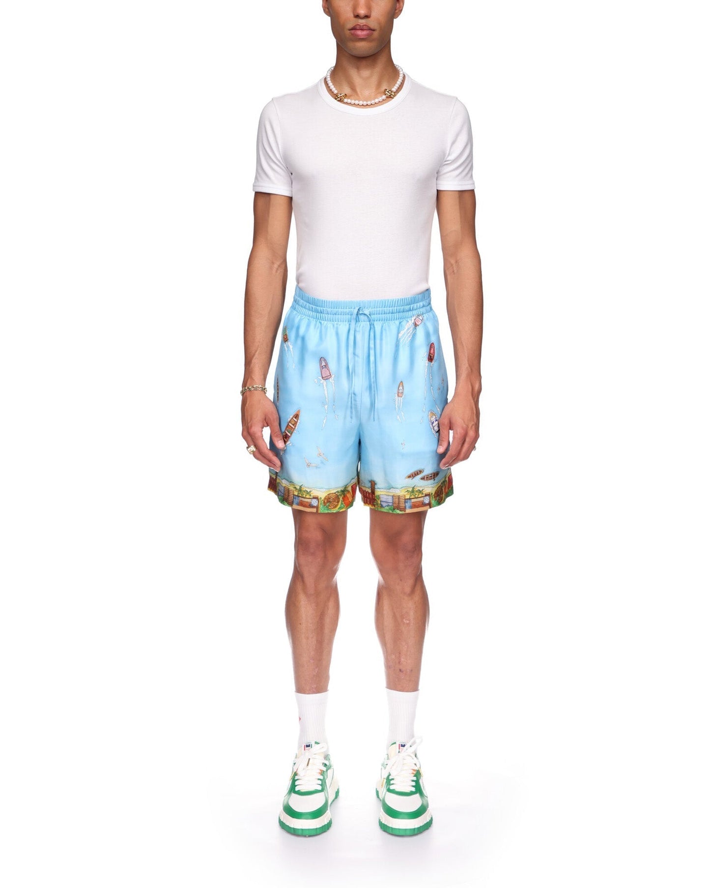 Maison Sur Piloti Silk Shorts