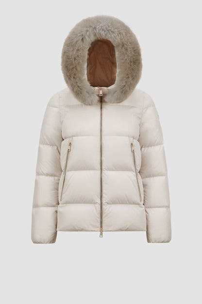 Doudoune courte a capuche Laichefur Moncler Blanc