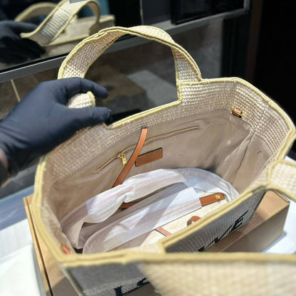 LOEWE - Font Tote Petit en raphia